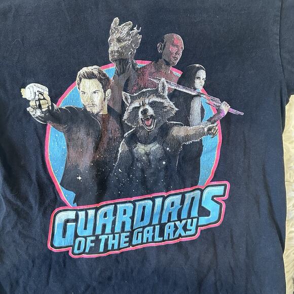 Vintage Guardians of the Galaxy Men's T-shirt Marvel Groot-Star lord- gamora - Picture 2 of 4